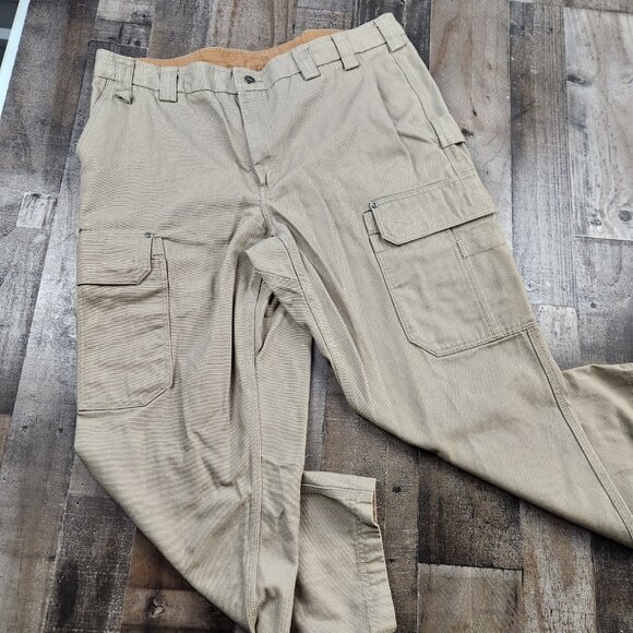 Mens Duluth Trading Fire Hose Pant size 42x30 Canvas Heavy Duty Cargo Pants - Picture 1 of 11
